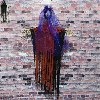 Halloween Horror Pendant Props Scary Hanging Bride Ghost Frighten People Glowing Face Monster Thriller Toys for Haunted House
Halloween Horror Pendant Props Scary Hanging Bride Ghost Frighten People Glowing Face Monster Thriller Toys for Haunted House