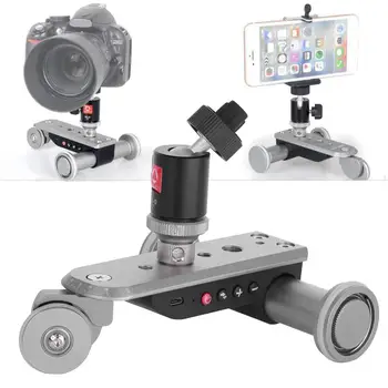 KINGJOY PPL-06S Mini Motorized Electric Track Slider Motor Dolly Truck Car for Cellphone Camera Camcorder DV Camera Dolly
KINGJOY PPL-06S Mini Motorized Electric Track Slider Motor Dolly Truck Car for Cellphone Camera Camcorder DV Camera Dolly