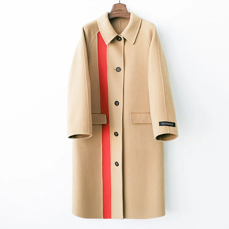 MEVGOHOT 2019 Women Wool Coat Turn-down Collar High Quality Stripe Cashmere Trench Coat Fashion Autumn Winter Windbreaker HD1242
MEVGOHOT 2019 Women Wool Coat Turn-down Collar High Quality Stripe Cashmere Trench Coat Fashion Autumn Winter Windbreaker HD1242
