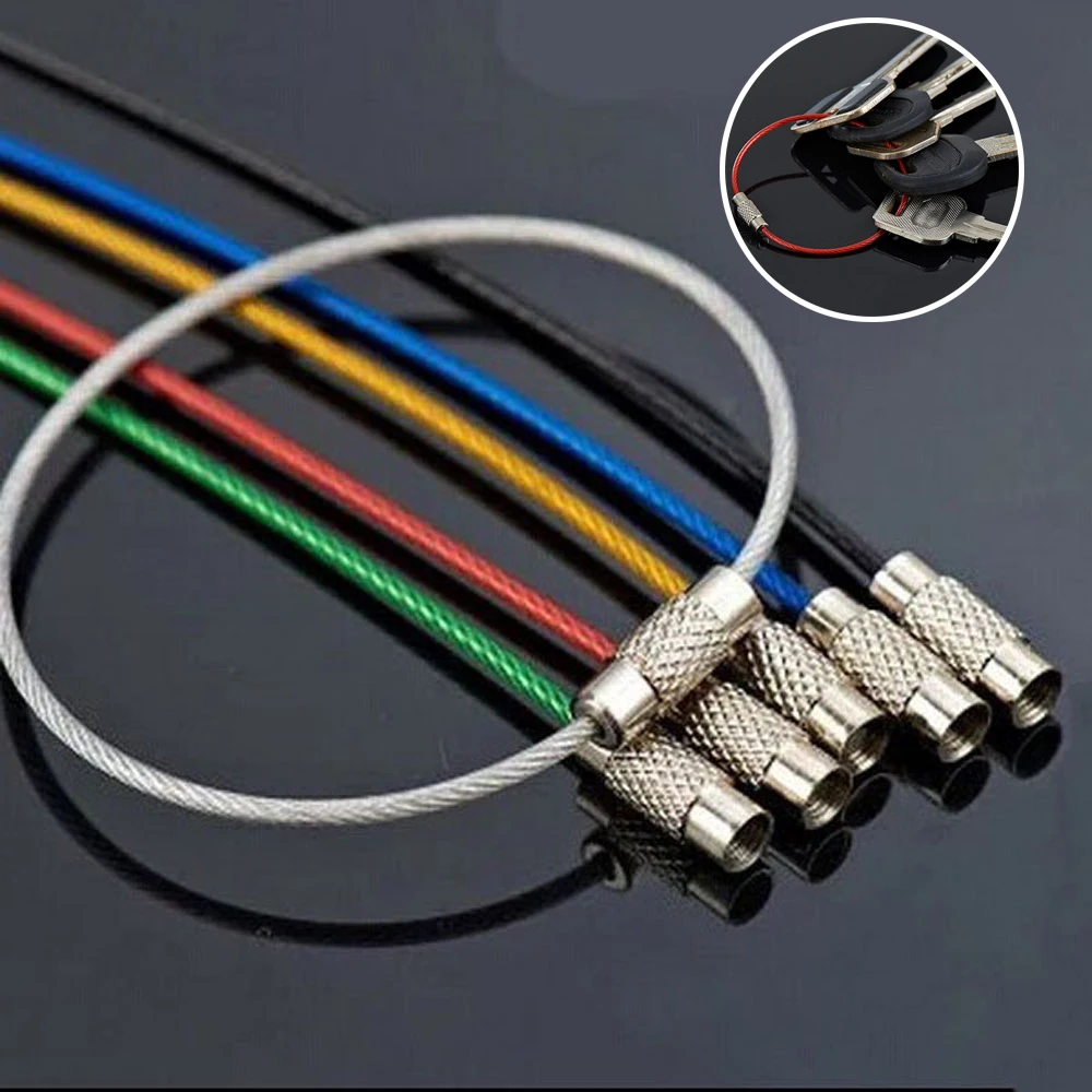 10Pcs Colorful EDC Keychain Stainless Steel Carabiner Key Holder Outdoor Tools Wire Keyrings Cable Rope Screw Locking Key Chain
10Pcs Colorful EDC Keychain Stainless Steel Carabiner Key Holder Outdoor Tools Wire Keyrings Cable Rope Screw Locking Key Chain