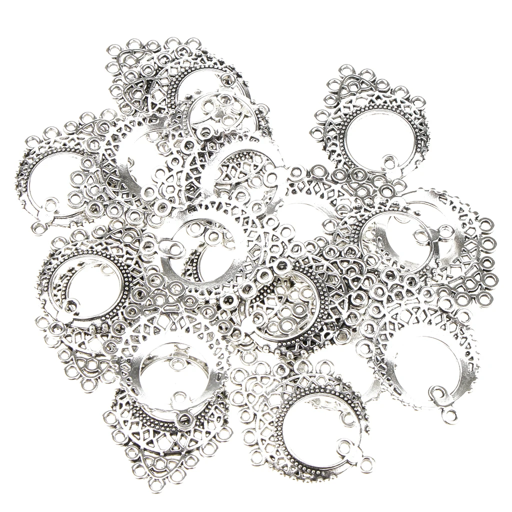 20 Pieces Tibetan Silver Chandelier Earring 11 Loops Ring fit Pendant DIY Finding Jewelry Making
20 Pieces Tibetan Silver Chandelier Earring 11 Loops Ring fit Pendant DIY Finding Jewelry Making