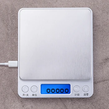 LCD Display Electronic Portable Kitchen Scales Digital Baking Measuring Coffee Kitchen Scale Accessories Cocina Tools BW50KC
LCD Display Electronic Portable Kitchen Scales Digital Baking Measuring Coffee Kitchen Scale Accessories Cocina Tools BW50KC