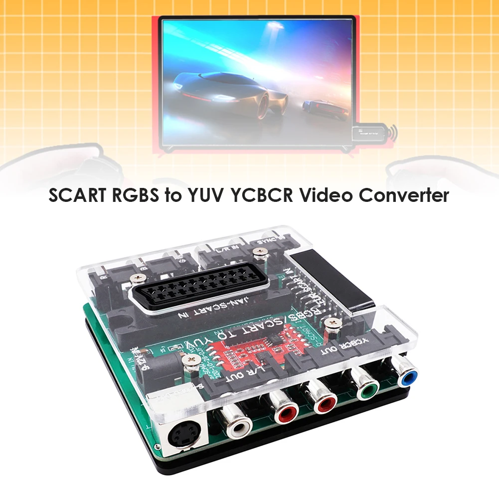 Видео/аудио SCART RGBS к YUV YCBCR S-видео преобразователь для консоли DC Dreamcast Sega игры и