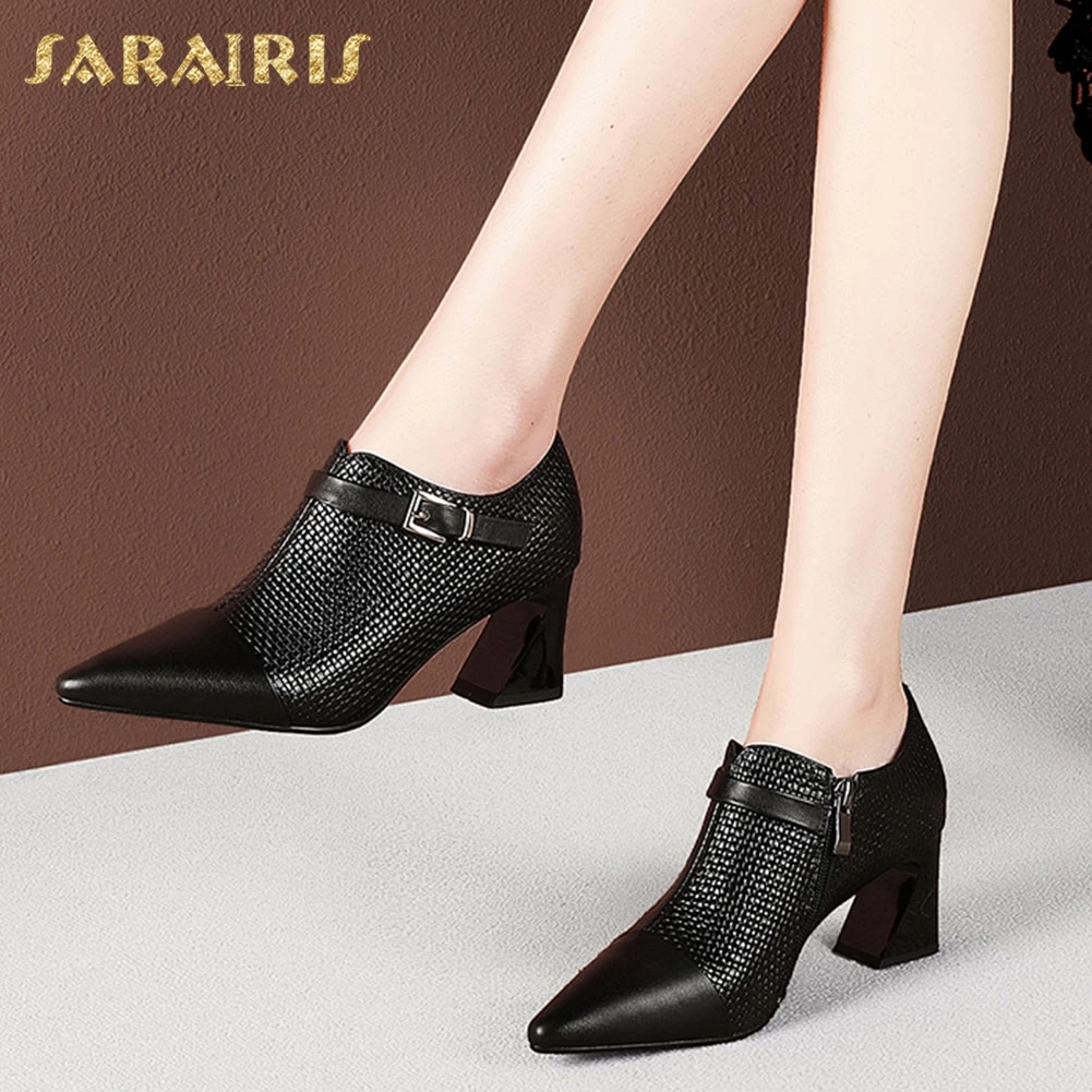 Sarairis New Arrivals Genuine Leather Strange Style Spring Pumps Women Shoes Pointed Toe Zip Up Concise Shoes Woman Pumps
Sarairis New Arrivals Genuine Leather Strange Style Spring Pumps Women Shoes Pointed Toe Zip Up Concise Shoes Woman Pumps