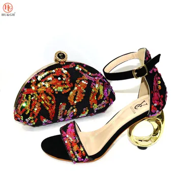 Latest Women Shoes With A Nice Matching Bag Bling Sequins Designs Italian Lady Party Strange Heels Sandals And Bag Set 9CM
Latest Women Shoes With A Nice Matching Bag Bling Sequins Designs Italian Lady Party Strange Heels Sandals And Bag Set 9CM
