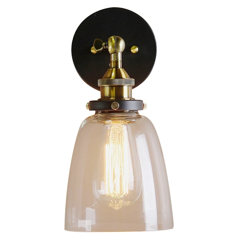 Industrial Edison 1 Light Glass Shade Wall Mount Fixture Home Bedroom Wall Sconce Lamp Fixture
Industrial Edison 1 Light Glass Shade Wall Mount Fixture Home Bedroom Wall Sconce Lamp Fixture