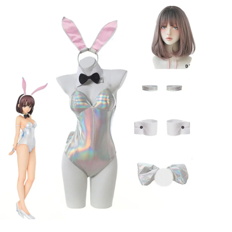 Костюм для косплея девушки Megumi Kato Bunny костюм на Хэллоуин сексуальный героя аниме