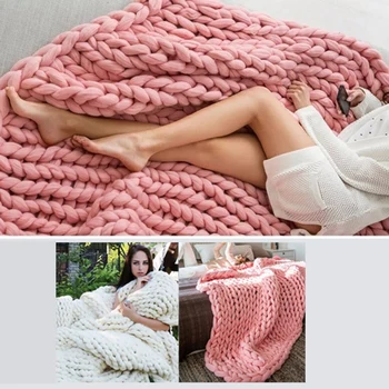 100X120cm New Warm Handmade Chunky Knit Blanket Thick Line Bed Decor
100X120cm New Warm Handmade Chunky Knit Blanket Thick Line Bed Decor