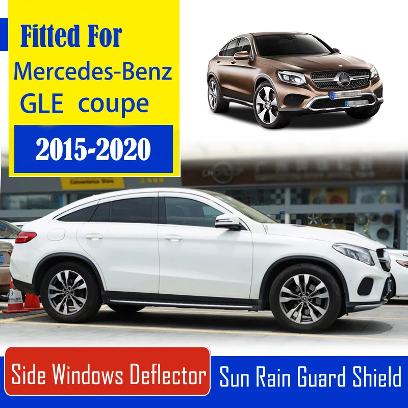 1 Set Chrome Side Vent Sun Shade Window Visors Rain Guard Deflectors For Mercedes-Benz GLE Coupe 2015-2020
1 Set Chrome Side Vent Sun Shade Window Visors Rain Guard Deflectors For Mercedes-Benz GLE Coupe 2015-2020