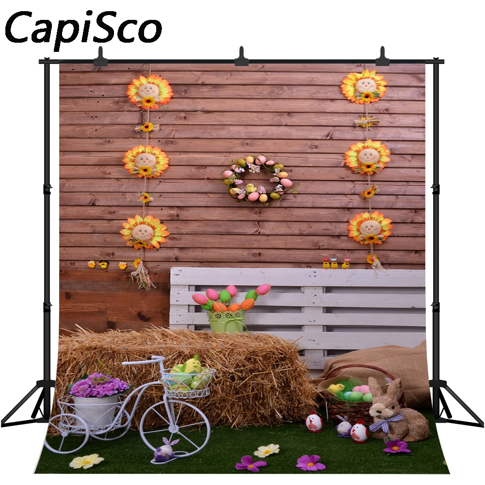 Capisco Easter Backgrounds Baby Newborn haystack sunflower Rabbit Wooden Wall Party Portrait Photography Backdrop Photo Studio
Capisco Easter Backgrounds Baby Newborn haystack sunflower Rabbit Wooden Wall Party Portrait Photography Backdrop Photo Studio