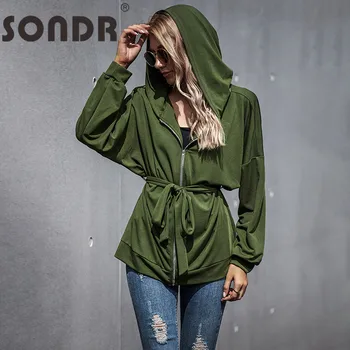 SONDR Women Hoodies Overcoat New Spring Autumn Zipper Lace Up Hooded Sweatshirts Jacket худи Womens Coat Pockets Outerwear
SONDR Women Hoodies Overcoat New Spring Autumn Zipper Lace Up Hooded Sweatshirts Jacket худи Womens Coat Pockets Outerwear