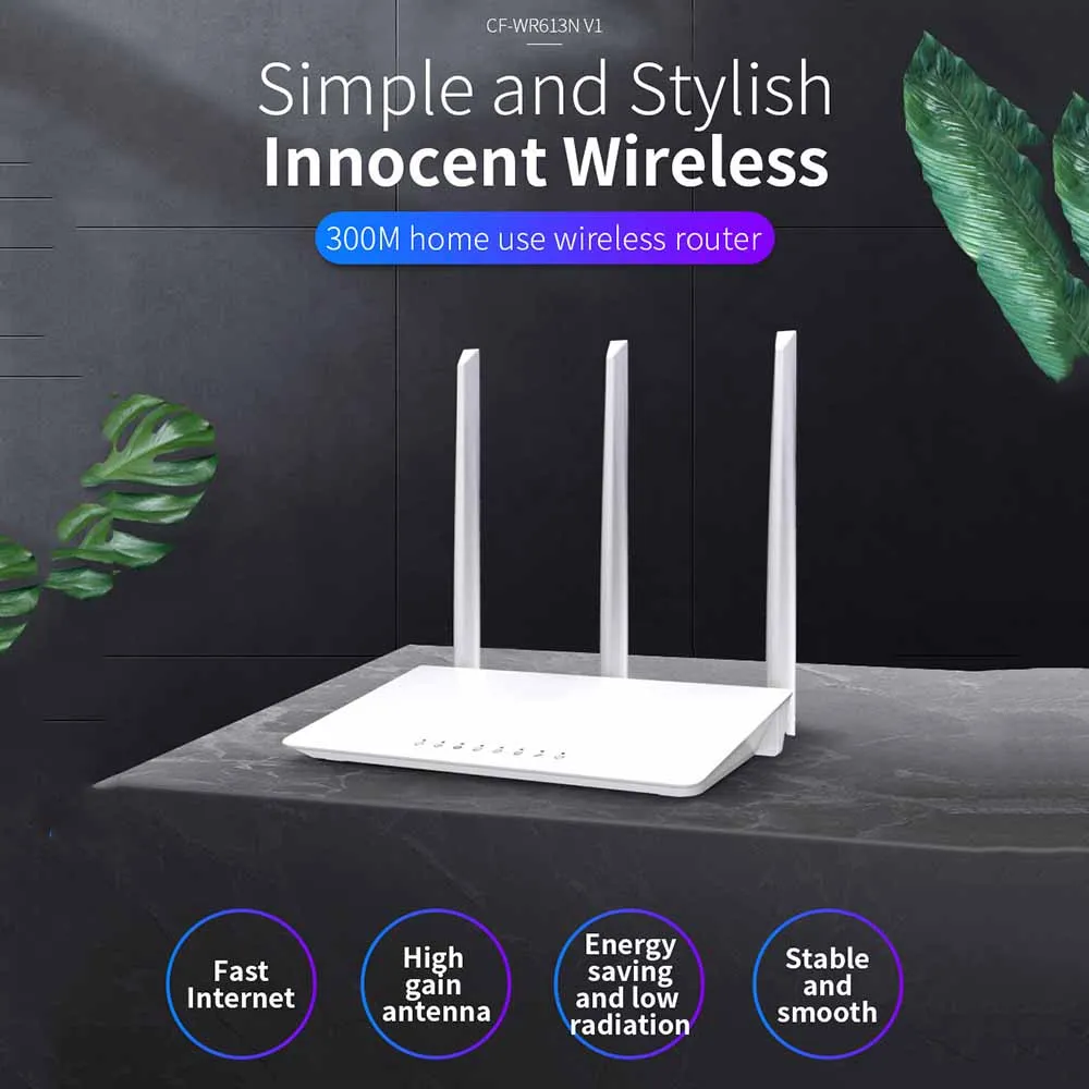 

300Mbps Long Range wifi Coverage 802.11n Wireless Home WiFi Router 2.4Ghz Wi-Fi Amplifier Routers with 3*3dBi High Gain Antennas