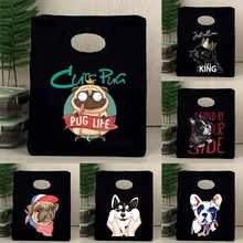 Portable Women's Lunch Bag Black Lunchbox Thermal Bento Pouch Food Storage Magnet Buckle Handbag Dog Printed Series Tote Bags
Portable Women's Lunch Bag Black Lunchbox Thermal Bento Pouch Food Storage Magnet Buckle Handbag Dog Printed Series Tote Bags