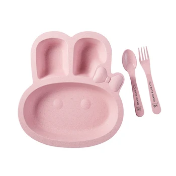Children's Kindergarten Creative Cartoon Rabbit and cat Cute Compartment Dish Tableware + Spoon + Fork 3 Piece Set
Children's Kindergarten Creative Cartoon Rabbit and cat Cute Compartment Dish Tableware + Spoon + Fork 3 Piece Set