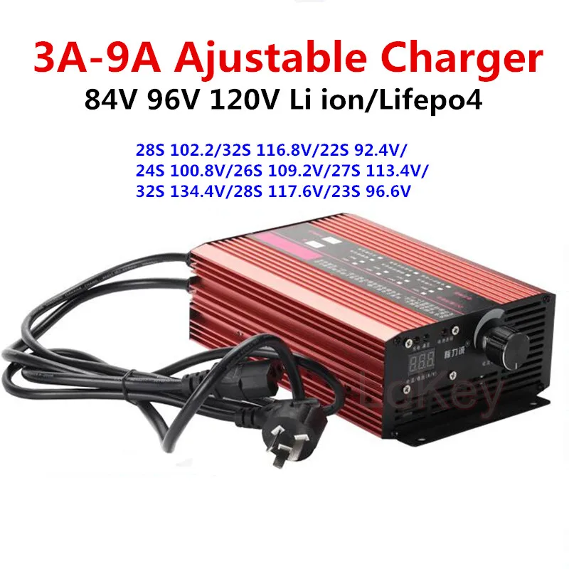 

3A to 9A adjust charger 84V 96V 96.6V 102.2V 100.8V 109.2V 113.4V 116.8V 117.6V 126V 134.4V 32S 30S 28S 27S 26S 24S 23S batterys