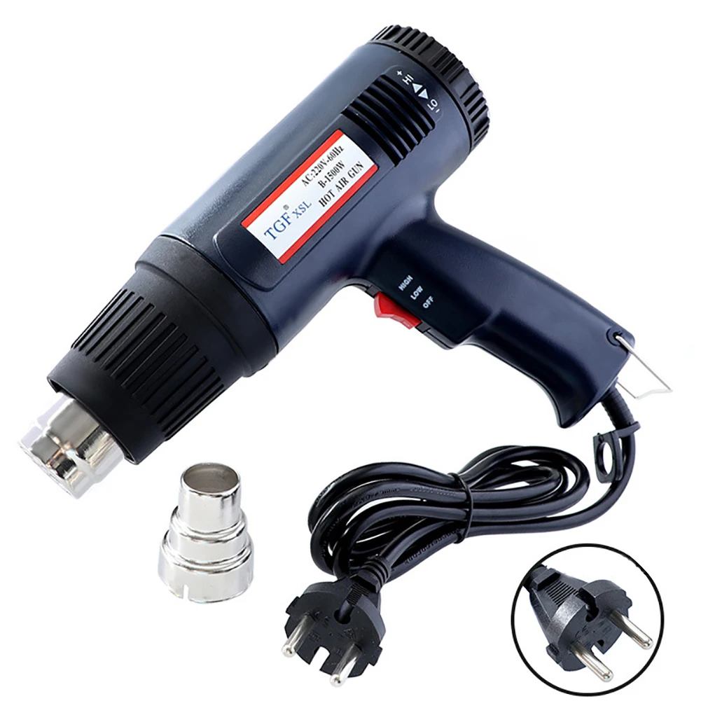 1500W Repairing Hot Air Two Files Electric Portable Heat Gun Paint Striping Adjustable Temperature Handheld Welding EU Plug
1500W Repairing Hot Air Two Files Electric Portable Heat Gun Paint Striping Adjustable Temperature Handheld Welding EU Plug
