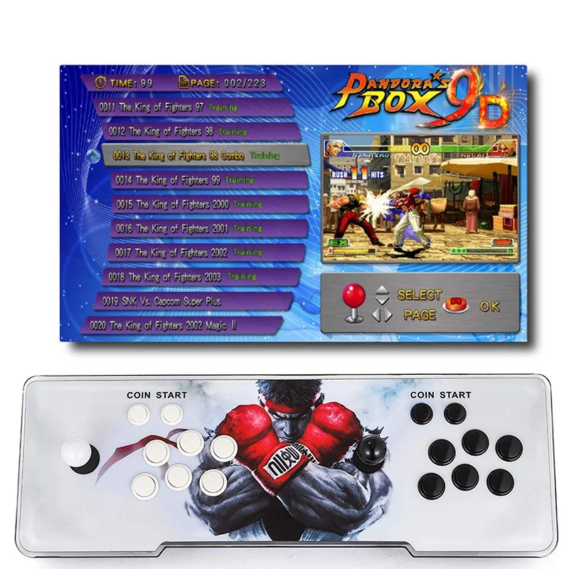 Pandora Box 9D 2222 in 1 Arcade Game Console for TV PC PS3 Monitor Support HDMI VGA USB with Pause Button Video Machine | Спорт и