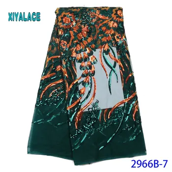 Latest Green Color sequins African Lace Fabric 2019 High Quality French Tulle Lace Swiss Lace Fabric For Woman Dresses YA2966B-7 
Latest Green Color sequins African Lace Fabric 2019 High Quality French Tulle Lace Swiss Lace Fabric For Woman Dresses YA2966B-7