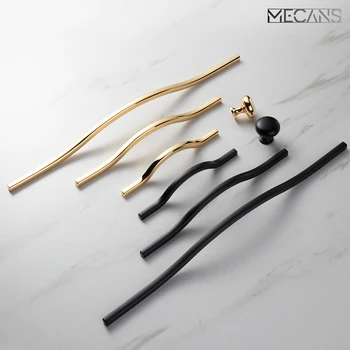 TONA Door handle shining luxury modern simple black cabinet gold drawer long handle wardrobe door handle polished knob
TONA Door handle shining luxury modern simple black cabinet gold drawer long handle wardrobe door handle polished knob