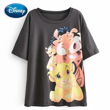 Disney Chic Fashion The Lion King King of the Jungle Simba Timon Pumbaa Cartoon Print Women T-Shirt O-Neck Pullover Tee Tops 
Disney Chic Fashion The Lion King King of the Jungle Simba Timon Pumbaa Cartoon Print Women T-Shirt O-Neck Pullover Tee Tops