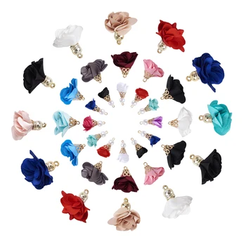 84pcs Cloth Fribric Flower Tassel Pendants Charms with ABS Imitation Pearl For DIY Earring Jewelry Making Findings Mixed Colors
84pcs Cloth Fribric Flower Tassel Pendants Charms with ABS Imitation Pearl For DIY Earring Jewelry Making Findings Mixed Colors