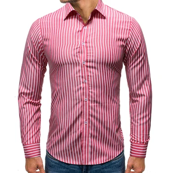 Men's European size autumn winter new business stripe casual long-sleeved shirt 2019 single-breasted lapel slim shirt
Men's European size autumn winter new business stripe casual long-sleeved shirt 2019 single-breasted lapel slim shirt