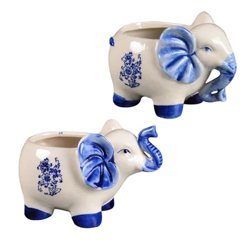 2pcs Creative Blue Ceramic Plant Pot Retro Vintage Succulents Plant Pot for Home Office Workshop (Blue and White Elephants)
2pcs Creative Blue Ceramic Plant Pot Retro Vintage Succulents Plant Pot for Home Office Workshop (Blue and White Elephants)