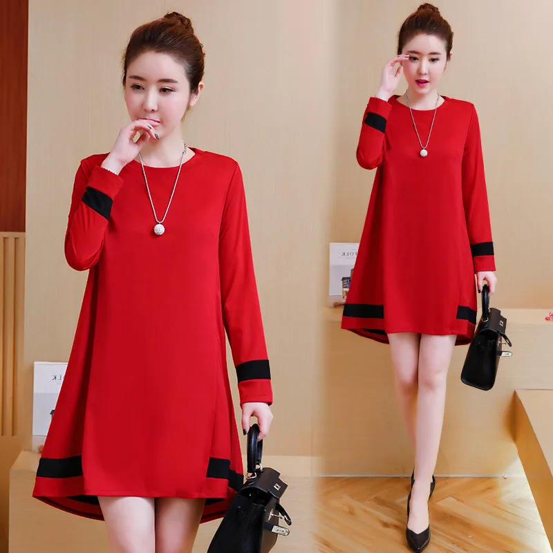 Hot Selling Large Size Dress Autumn Clothing Korean Models Long Sleeve A- line Skirt Plus-sized Loose-Fit Long-sleeved T-shirt D
Hot Selling Large Size Dress Autumn Clothing Korean Models Long Sleeve A- line Skirt Plus-sized Loose-Fit Long-sleeved T-shirt D