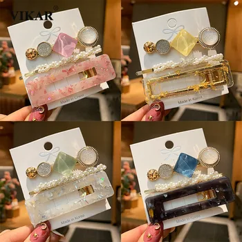 VIKAR 3PCS/Set 2020 New Pearls Acrylic Geometric Hair Clips For Women Sweet Hairpins Barrettes Fashion Jewelry Hair Accessories
VIKAR 3PCS/Set 2020 New Pearls Acrylic Geometric Hair Clips For Women Sweet Hairpins Barrettes Fashion Jewelry Hair Accessories