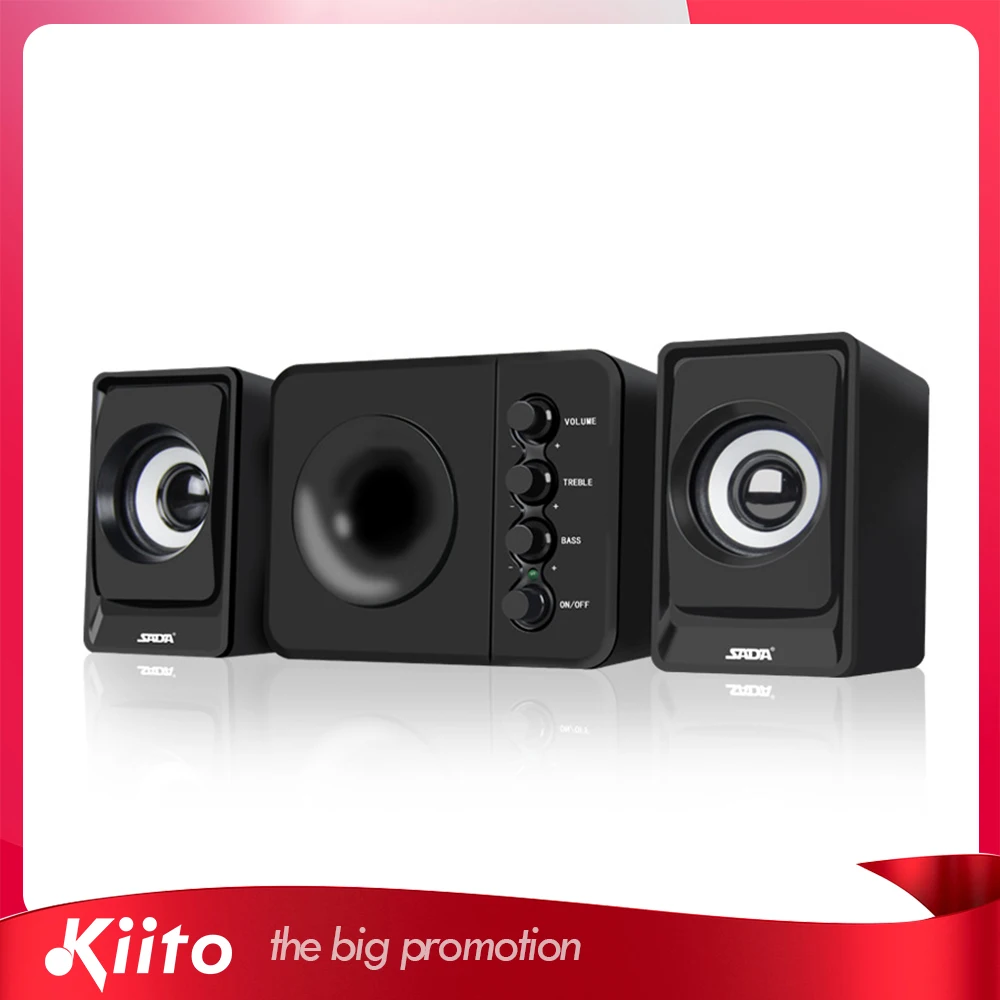 KIITO Y13 Subwoofer Computer Speaker with 3.5mm Audio Plug and USB Power Plug for Desktop PC / Laptop / MP3 / Cellphone / MP4
KIITO Y13 Subwoofer Computer Speaker with 3.5mm Audio Plug and USB Power Plug for Desktop PC / Laptop / MP3 / Cellphone / MP4