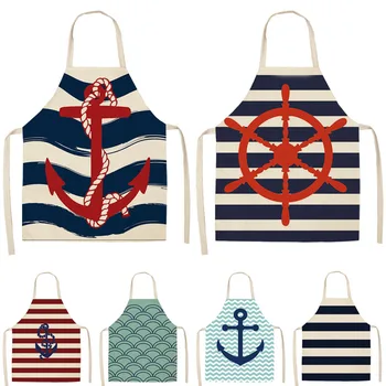 1Pcs Marine Anchor Nautical Ocean Pattern Kitchen Apron for Woman Cotton Linen Aprons Home Cooking Baking Bibs 53*65cm S1010
1Pcs Marine Anchor Nautical Ocean Pattern Kitchen Apron for Woman Cotton Linen Aprons Home Cooking Baking Bibs 53*65cm S1010