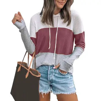 Stylish Women Hoodies Sweatshirts Autumn Long Sleeve Color Block Walf Drawstring Hooded Pullovers Women Top Hoodies Sweatshirt 
Stylish Women Hoodies Sweatshirts Autumn Long Sleeve Color Block Walf Drawstring Hooded Pullovers Women Top Hoodies Sweatshirt