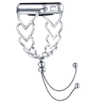 Heart-shaped Metal Strap for Apple Watch 4 5 Band 44mm 40mm Iwatch 3 2 1 38mm 42mm Stainless Steel Band Watch Bracelet
Heart-shaped Metal Strap for Apple Watch 4 5 Band 44mm 40mm Iwatch 3 2 1 38mm 42mm Stainless Steel Band Watch Bracelet