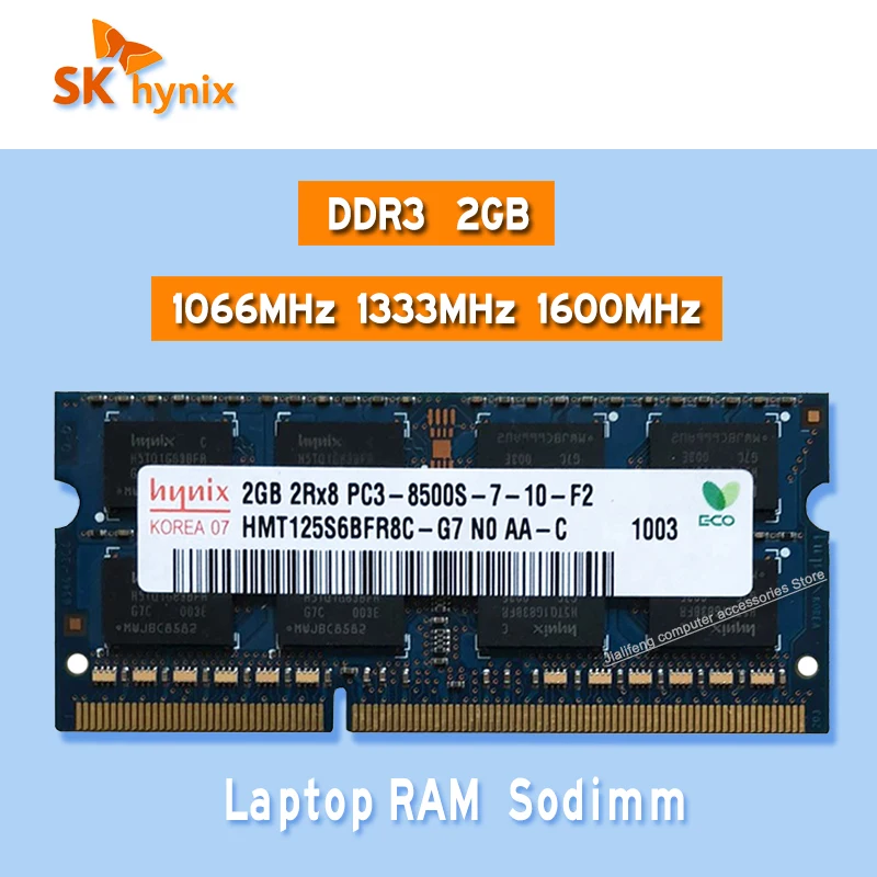 

SK Hynix ddr3 2GB 1066MHz 1333MHz 1600MHz RAM Sodimm Laptop Memory pc3- 8500S 10600S 12800S