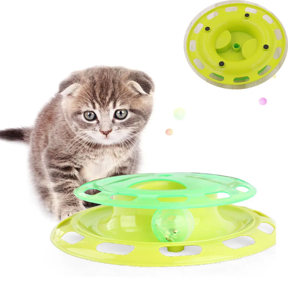 Фото Игрушка для питомцев кошек башня шар блюдо диск интеллект развлекательный