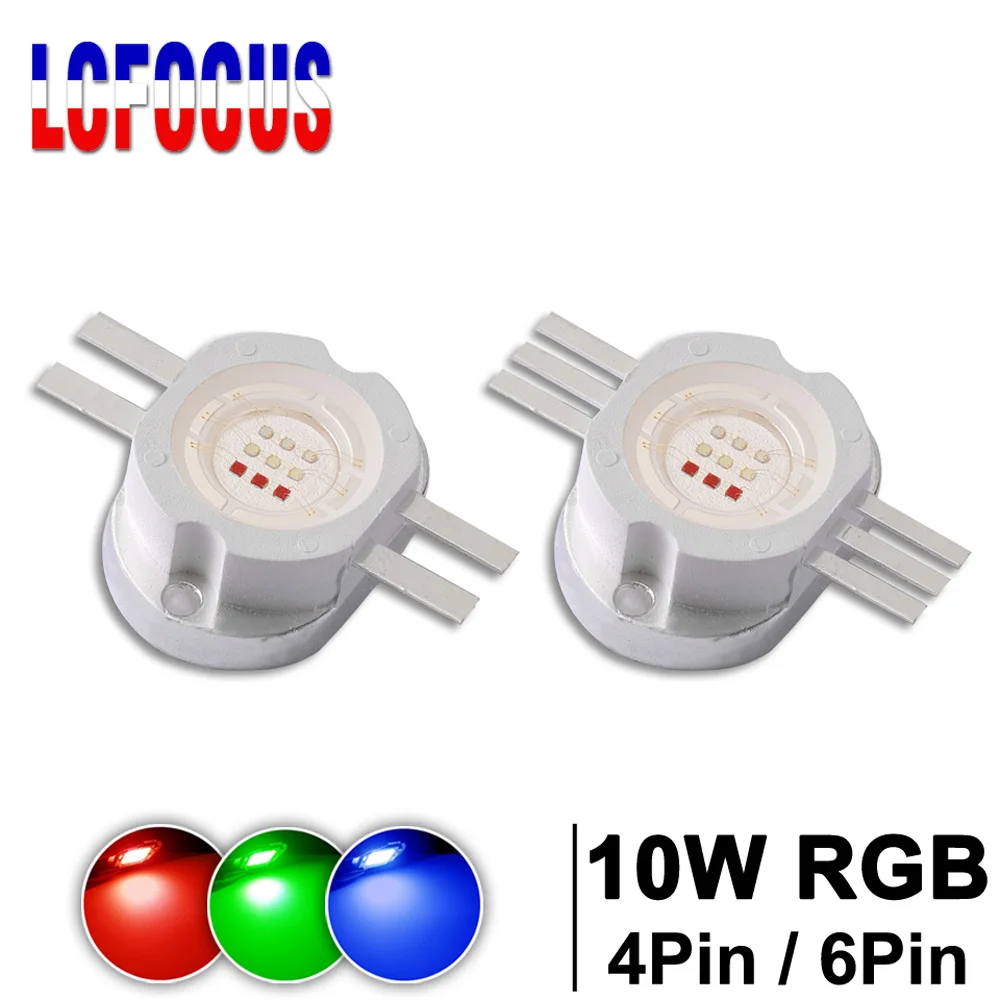 Светодиодный чип высокой мощности 10 Вт COB супер яркий RGB Красный Зеленый Синий SMD