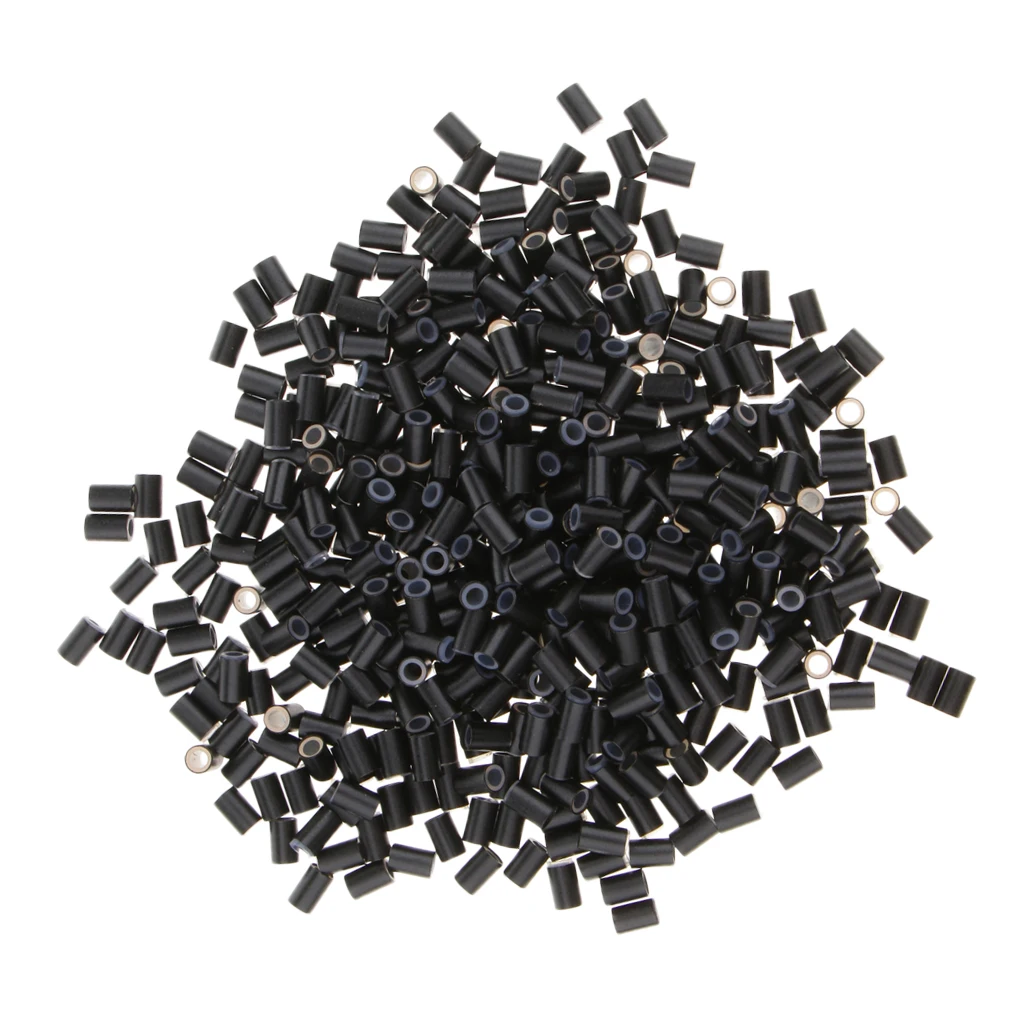1 Bottle/Set 500PCS Silicone Micro Link Rings 3mm Lined Beads for Hair Extensions Tool 1 Bottle/Set 500PCS Silicone Micro Link Rings 3mm Lined Beads for Hair Extensions Tool