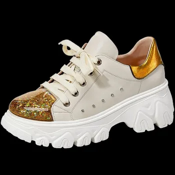 Womens Genuine Leather Sequins Gold Sliver Glitter Lace up High Platform Chunky Athletics Sneakers Shoes Casual White
Womens Genuine Leather Sequins Gold Sliver Glitter Lace up High Platform Chunky Athletics Sneakers Shoes Casual White
