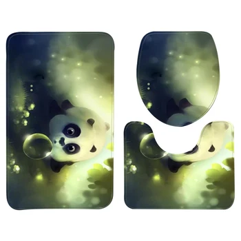 1 Set Of 3pcs Bathroom Mats Cute Panda Printed Carpet Toilet Contour Rug Closestool Lid Cover 80x50cm 75x45cm
1 Set Of 3pcs Bathroom Mats Cute Panda Printed Carpet Toilet Contour Rug Closestool Lid Cover 80x50cm 75x45cm
