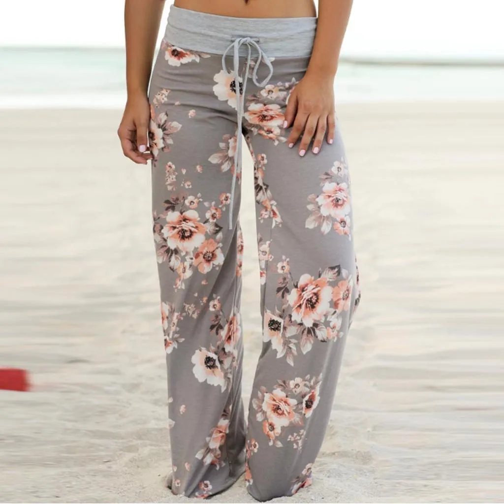 Feitong Women Floral Print Loose Pants 2019 Comfy Stretch Drawstring Palazzo Wide Leg Lounge Pants Pantalones Mujer Cintura Alta
Feitong Women Floral Print Loose Pants 2019 Comfy Stretch Drawstring Palazzo Wide Leg Lounge Pants Pantalones Mujer Cintura Alta