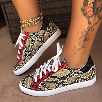 Woman Sneaker Fashion Snake Pattern Lace Up Ladies Platform Female 2020 Women Spring Autumn Women's Comfortable Walking Shoes
Woman Sneaker Fashion Snake Pattern Lace Up Ladies Platform Female 2020 Women Spring Autumn Women's Comfortable Walking Shoes