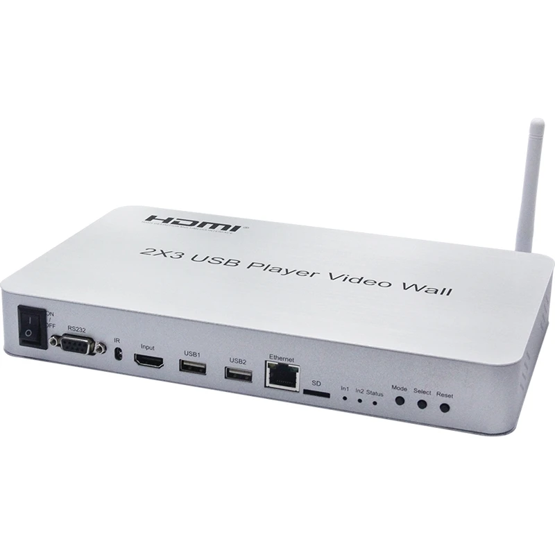 2x3 Hdmi Usb Player Video Wall Controller & Player Support a Variety Of Stitching Effects Support Usb Playback Stitching Video P
2x3 Hdmi Usb Player Video Wall Controller & Player Support a Variety Of Stitching Effects Support Usb Playback Stitching Video P