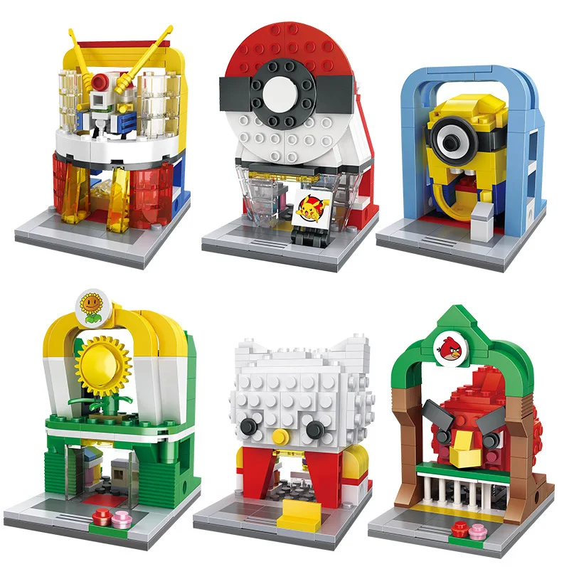Popular mini city street scene building blocks plastic small particles block children's toys 
Popular mini city street scene building blocks plastic small particles block children's toys
