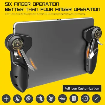 2020 Newest Mobile PUBG Game Controller For Ipad Tablet Six Finger Game Joystick Handle Aim Button L1R1 Shooter Gamepad Trigger
2020 Newest Mobile PUBG Game Controller For Ipad Tablet Six Finger Game Joystick Handle Aim Button L1R1 Shooter Gamepad Trigger