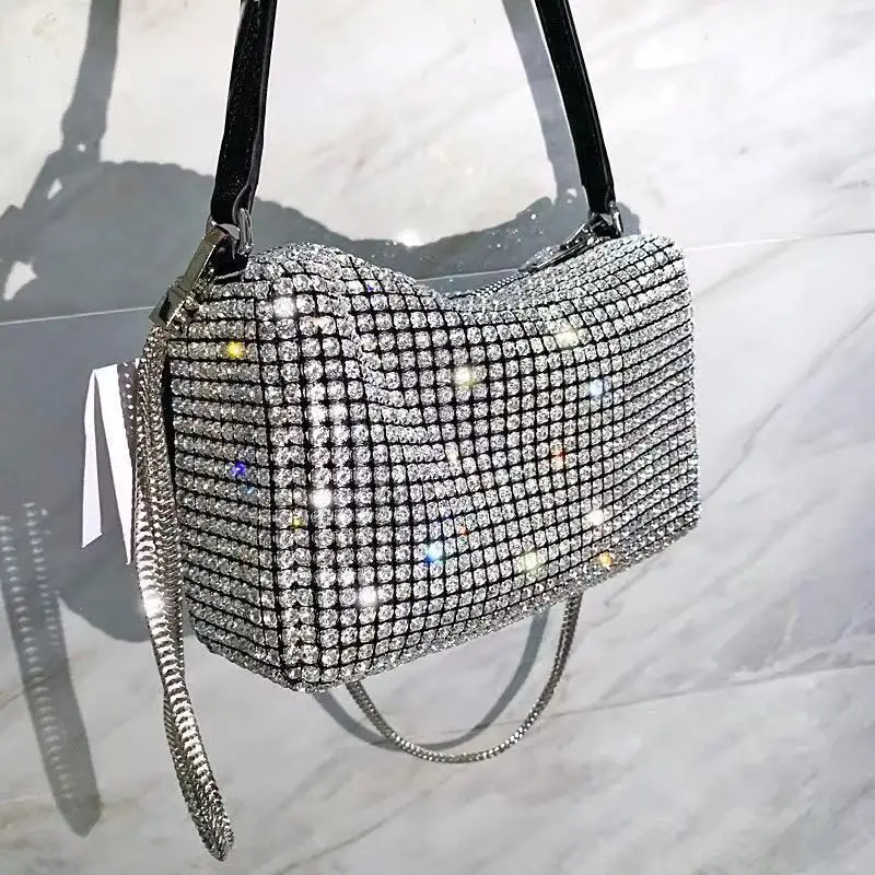 2021 Fashion Trend Bling Rhinestone Luxury Shoulder Bags Handbag Leather PU Women's Party Shiny Messenger Bag for Women Bolsa
2021 Fashion Trend Bling Rhinestone Luxury Shoulder Bags Handbag Leather PU Women's Party Shiny Messenger Bag for Women Bolsa