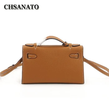 CHSANATO 22CM Women Shoulder Bags Elegant Lady Genuine Cow Leather Handbag Female Purses And Handbags Wholesale Girls Flap Bags 
CHSANATO 22CM Women Shoulder Bags Elegant Lady Genuine Cow Leather Handbag Female Purses And Handbags Wholesale Girls Flap Bags