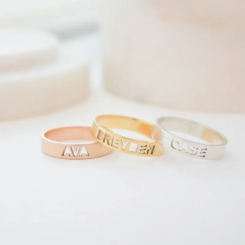 Personalized Cut-out Style Name Ring For Women Jewelry Custom Children Family Rings Stainless Steel Bague Femme Wedding Bijoux
Personalized Cut-out Style Name Ring For Women Jewelry Custom Children Family Rings Stainless Steel Bague Femme Wedding Bijoux