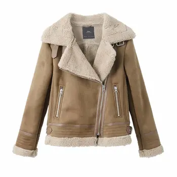 Dropshipping winter clothes women 2020 thicken fleece womens motorcycle jacket oversized leather coat women brown zip up jacket
Dropshipping winter clothes women 2020 thicken fleece womens motorcycle jacket oversized leather coat women brown zip up jacket