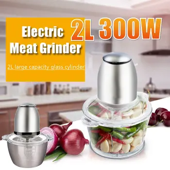 2L Automatic Powerful Electric Meat Grinder Glass Bowl Chopper Shredder Food Blender Slicer Cutter EU US Plug 300W
2L Automatic Powerful Electric Meat Grinder Glass Bowl Chopper Shredder Food Blender Slicer Cutter EU US Plug 300W