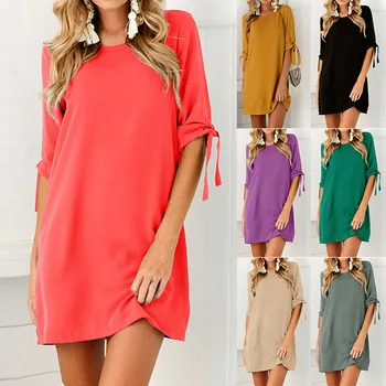 Nice Pop Women Casual Crew Neck Short Sleeve Tunic T-Shirt Dress For Summer Pop 88
Nice Pop Women Casual Crew Neck Short Sleeve Tunic T-Shirt Dress For Summer Pop 88